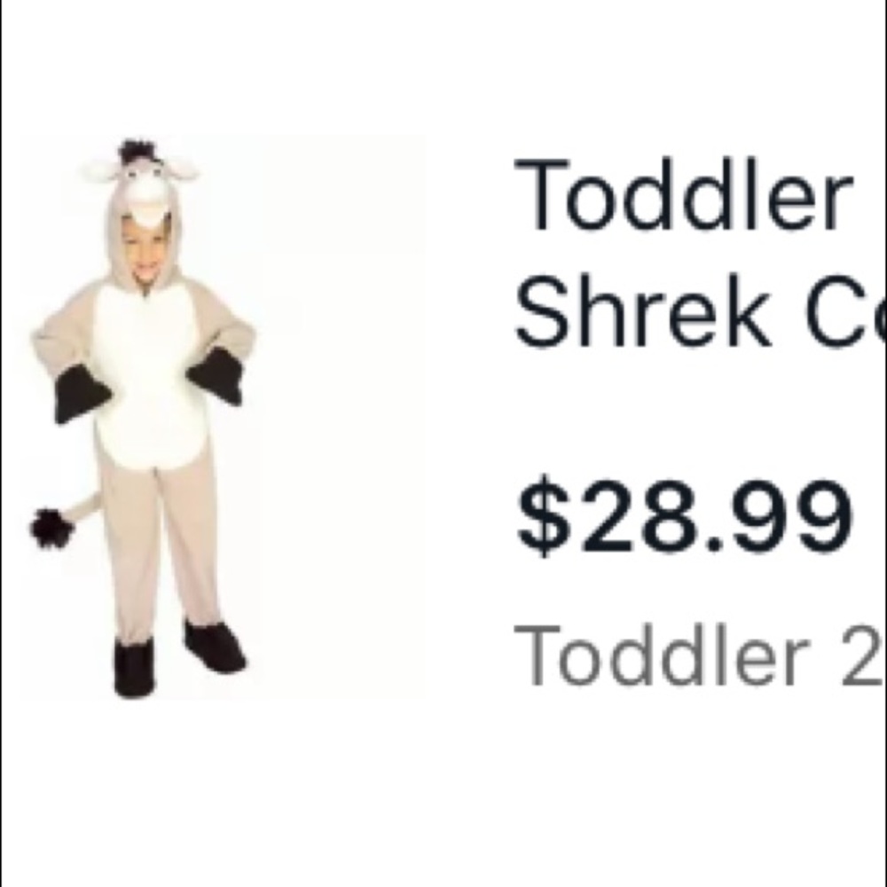 Donkey costume from shrek.